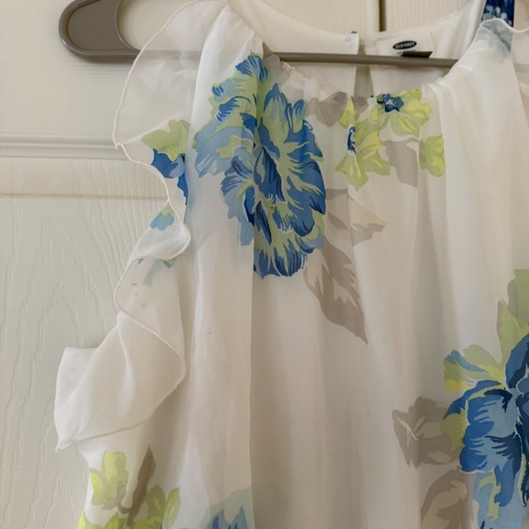 Old Navy White Floral Maxi Dress with Ruffle Sleeves. Size XL NWT - Picture 8 of 15